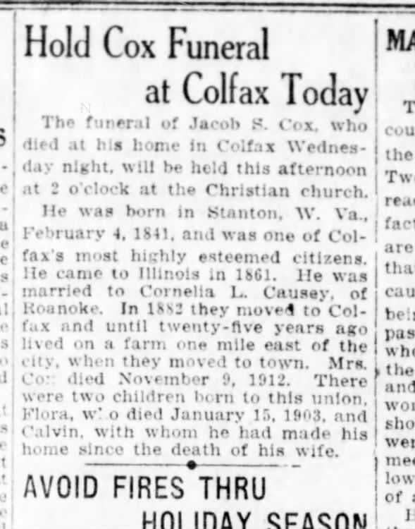 Clipping from The Pantagraph